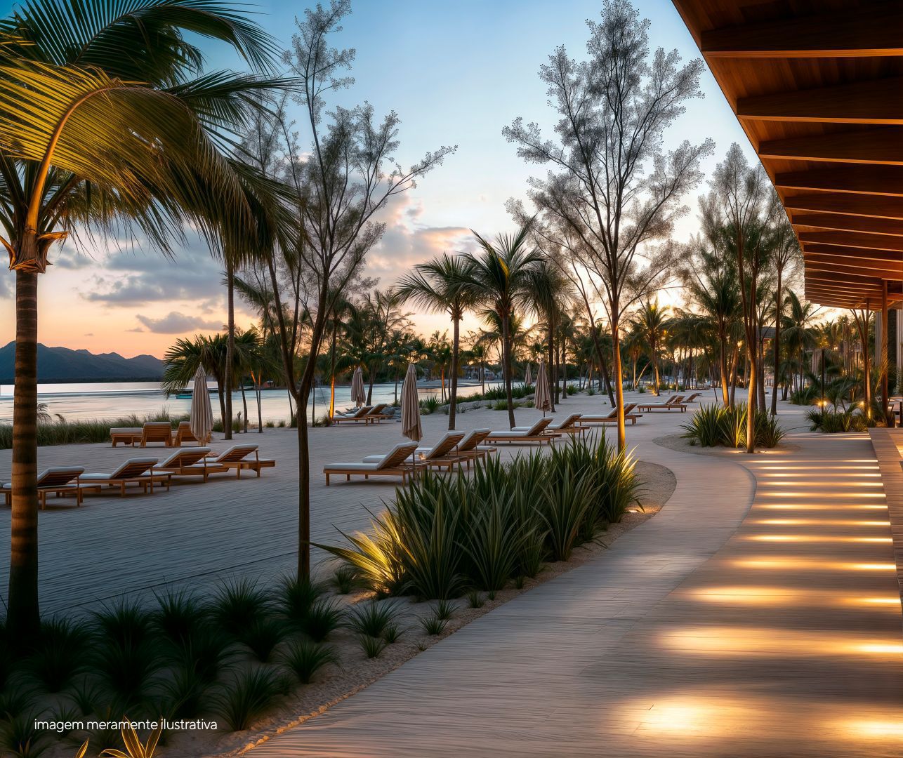 Beach club — pôr do sol